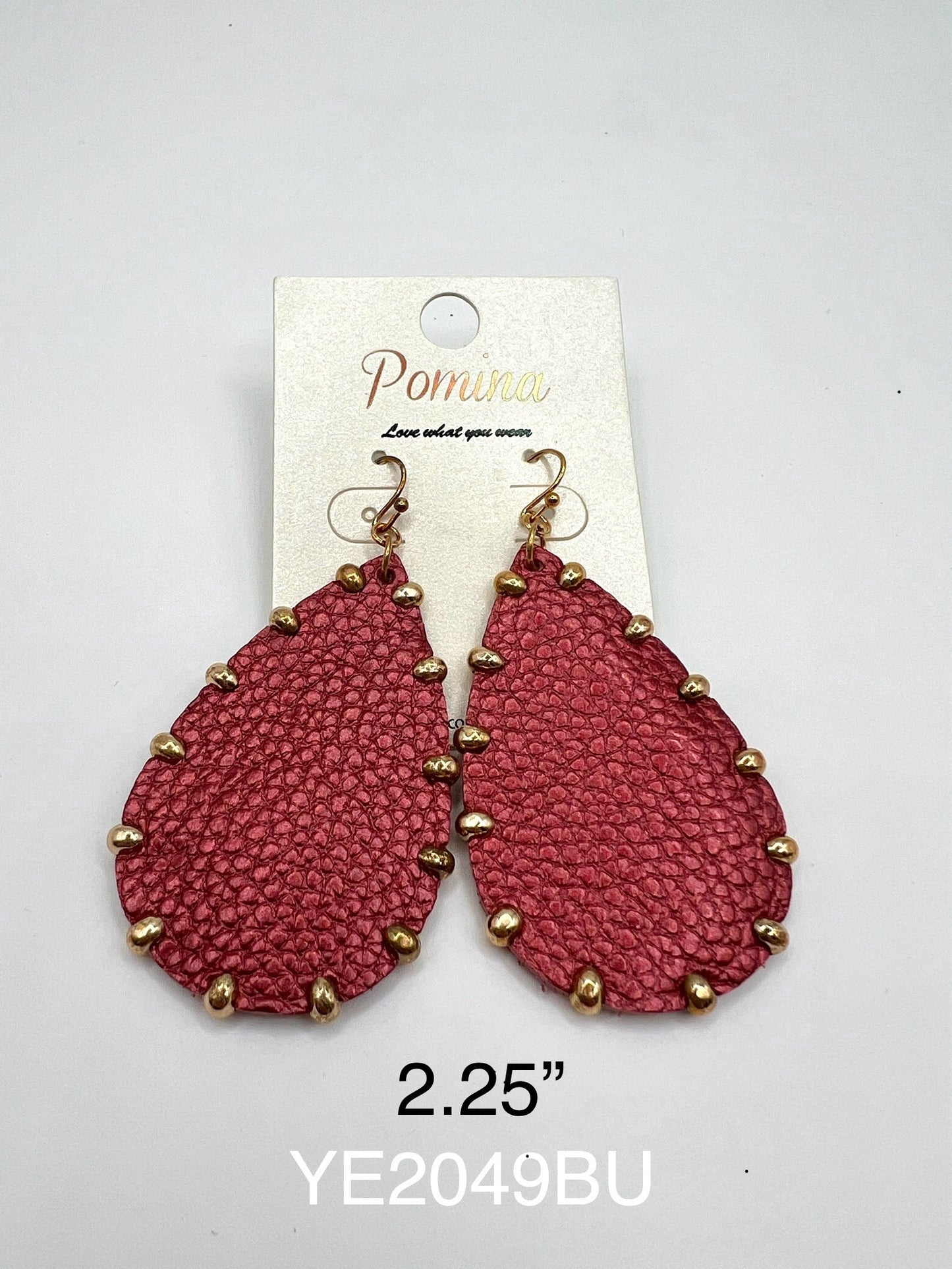 Textured Genuine Leather Earrings