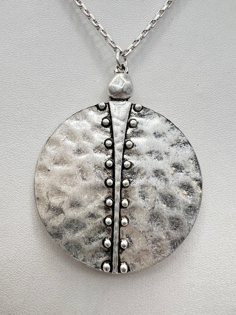 Hammered Disc with Dots Detail